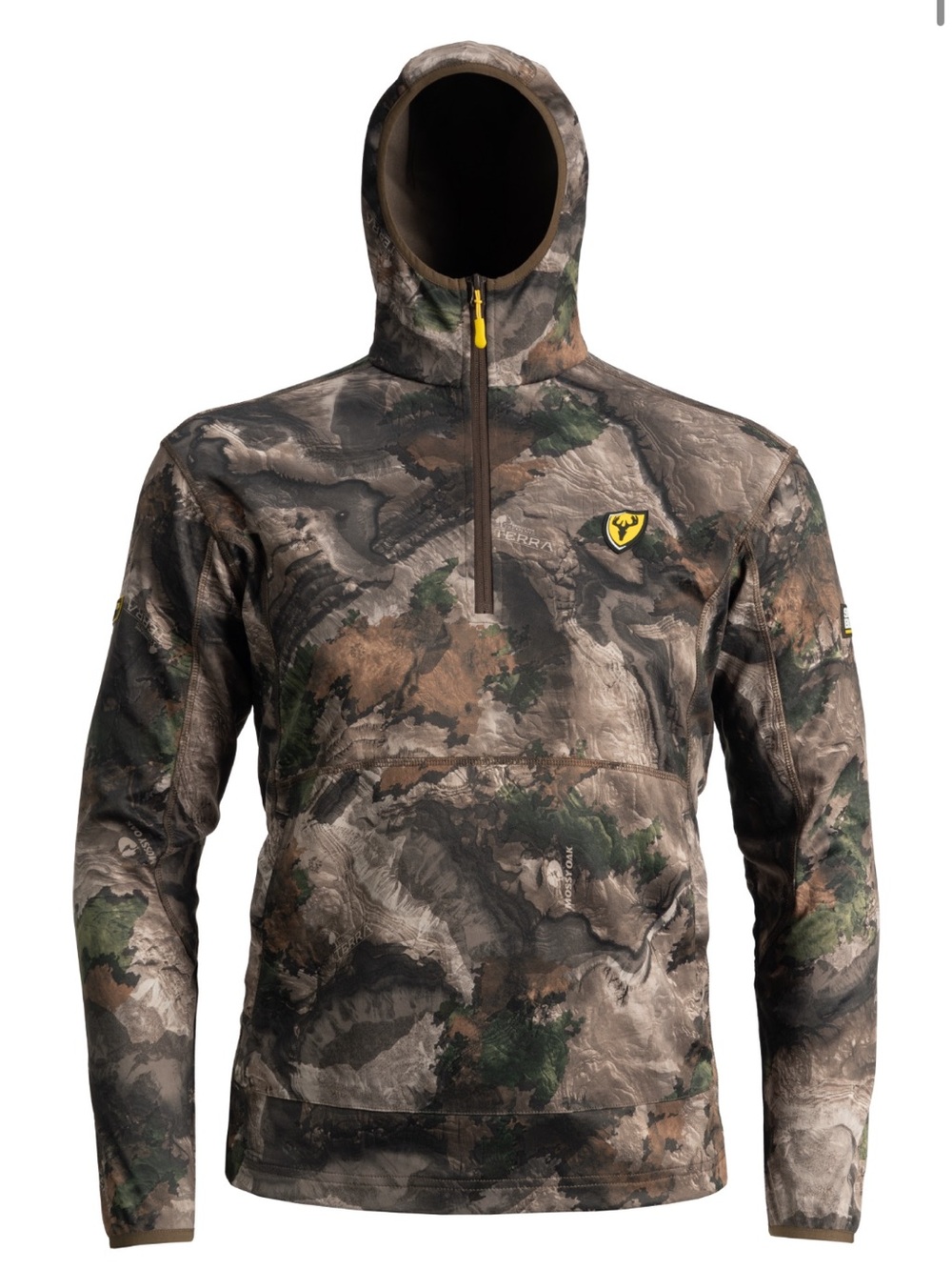 Scent Blocker Mossyoak vantage quarter zip long sleeve hoodie~